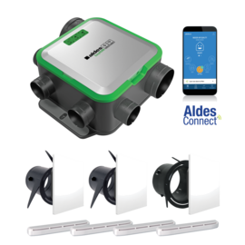 Kit EasyHOME PureAIR COMPACT Connect + Ventilatieroosters ColorLINE® + Luchttoevoeropeningen AirFILTER® + AldesConnect® Box